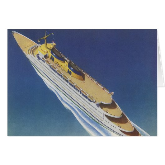 Uitzicht van een  cruiseschip in de oceaan (Voorkant Horizontaal)