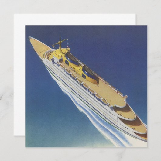 Uitzicht van een cruiseschip in de oceaan (Voorkant / Achterkant)