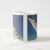 Uitzicht van een  cruiseschip in de oceaan grote koffiekop (Voorkant)