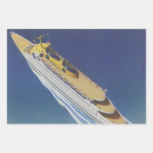 Uitzicht van een cruiseschip in de oceaan inpakpapier vel (Voorkant 2)