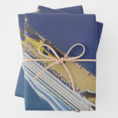 Uitzicht van een cruiseschip in de oceaan inpakpapier vel (In situ)