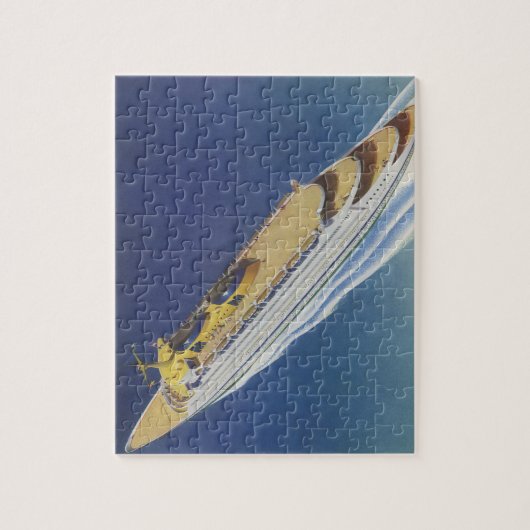 Uitzicht van een  cruiseschip in de oceaan legpuzzel (Verticaal)