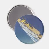 Uitzicht van een  cruiseschip in de oceaan magneet (Voorkant / Achterkant)