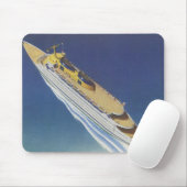Uitzicht van een  cruiseschip in de oceaan muismat (Met muis)
