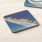 Uitzicht van een  cruiseschip in de oceaan onderzetter (Linkerzijde)