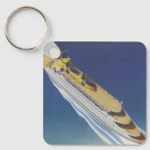 Uitzicht van een  cruiseschip in de oceaan sleutelhanger (Voorkant)