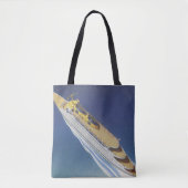 Uitzicht van een  cruiseschip in de oceaan tote bag (Voorkant)