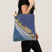 Uitzicht van een  cruiseschip in de oceaan tote bag (Dichtbij)
