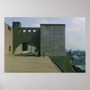 Uitzicht van een dakboog uit het westen, gebouwd t poster