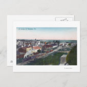 Uitzicht van een deel van CityModesto, CA Briefkaart (Voorkant / Achterkant)