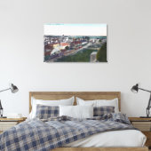 Uitzicht van een deel van CityModesto, CA Canvas Afdruk (Insitu (Slaapkamer))