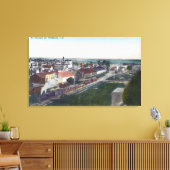 Uitzicht van een deel van CityModesto, CA Canvas Afdruk (Insitu (Woonkamer))