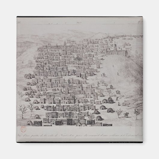 Uitzicht van een deel van de stad Timbuktu van een Magneet (Voorkant)