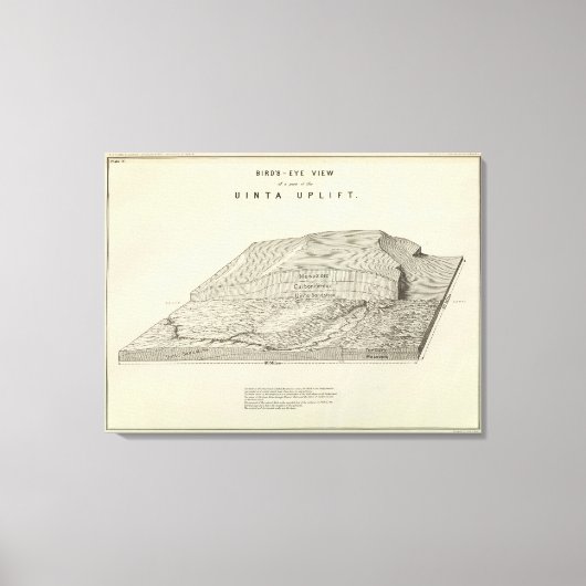 Uitzicht van een deel van de uinta-uplift canvas afdruk (Voorkant)