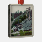 Uitzicht van een Diamond MineOroville, CA Metalen Ornament (Rechts)