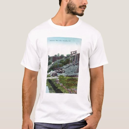 Uitzicht van een Diamond MineOroville, CA T-shirt (Voorkant)