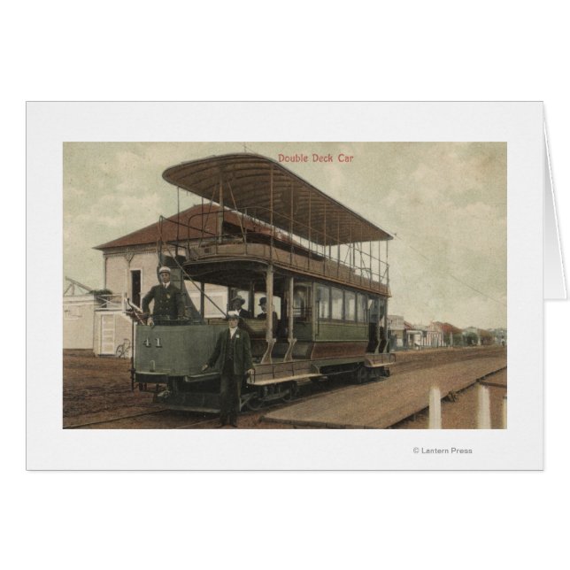 Uitzicht van een dubbellaagse kabelauto (Voorkant Horizontaal)