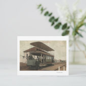 Uitzicht van een dubbellaagse kabelauto briefkaart (Staand voorkant)