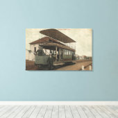 Uitzicht van een dubbellaagse kabelauto canvas afdruk (Insitu (Houten vloer))