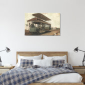 Uitzicht van een dubbellaagse kabelauto canvas afdruk (Insitu (Slaapkamer))