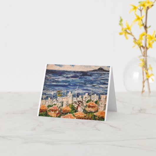 Uitzicht van een eiland (Okinawa) Kaart (Gele Bloem)