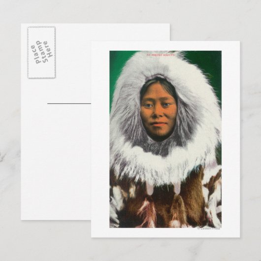 Uitzicht van een Eskimo Beauty Briefkaart (Voorkant / Achterkant)