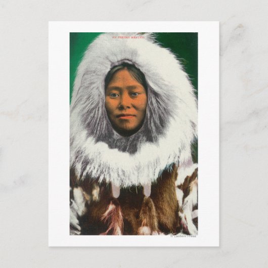 Uitzicht van een Eskimo Beauty Briefkaart (Voorkant)