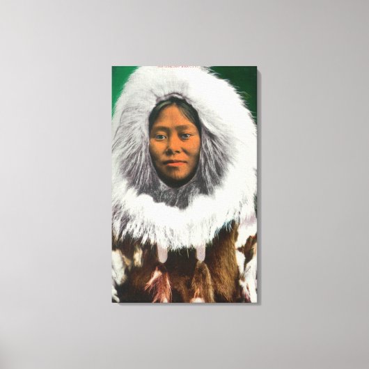 Uitzicht van een Eskimo Beauty Canvas Afdruk (Voorkant)