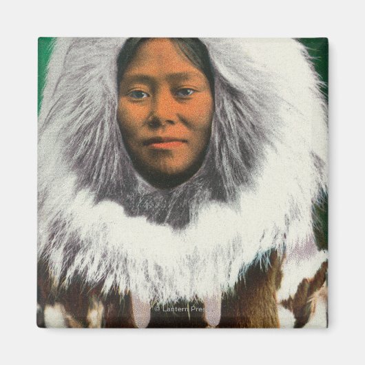 Uitzicht van een Eskimo Beauty Magneet (Voorkant)