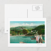 Uitzicht van een familie op Lake DockInverness, CA Briefkaart (Voorkant / Achterkant)