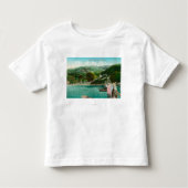 Uitzicht van een familie op Lake DockInverness, CA Kinder Shirts (Voorkant)