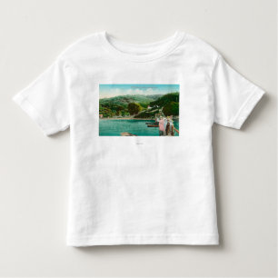 Uitzicht van een familie op Lake DockInverness, CA Kinder Shirts