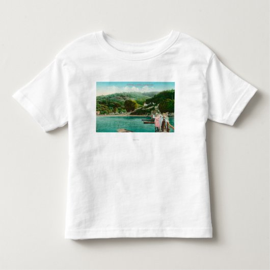 Uitzicht van een familie op Lake DockInverness, CA Kinder Shirts (Voorkant)
