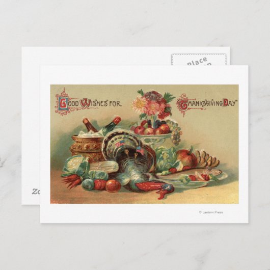 Uitzicht van een feest briefkaart (Voorkant / Achterkant)