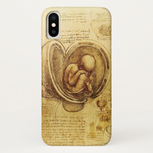 Uitzicht van een foetus in de baarmoeder, Ob-Gyn M Case-Mate iPhone Case (Achterkant)