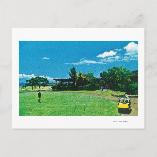 Uitzicht van een Groen bij de Royal Kaanapali Golf Briefkaart (Voorkant)