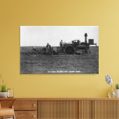 Uitzicht van een grote stoomploeg canvas afdruk (Insitu (Woonkamer))