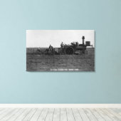 Uitzicht van een grote stoomploeg canvas afdruk (Insitu (Houten vloer))