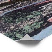 Uitzicht van een Gusher bij Lucile Oil Well Poster (Hoek)