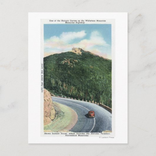 Uitzicht van een Hairpin Curve op de Memorial Hwy Briefkaart (Voorkant)