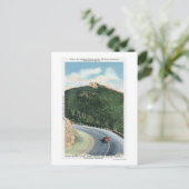 Uitzicht van een Hairpin Curve op de Memorial Hwy Briefkaart (Staand voorkant)