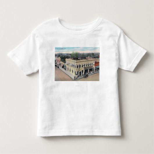Uitzicht van een Hanford Street Corner Kinder Shirts (Voorkant)