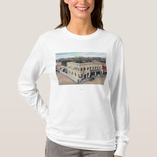 Uitzicht van een Hanford Street Corner T-shirt (Voorkant)
