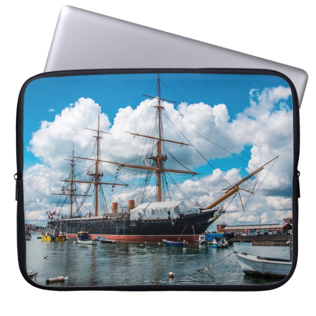 Uitzicht van een historische Victoriaans gepantser Laptop Sleeve (Voorkant)