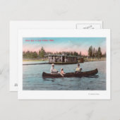 Uitzicht van een houthakker op het meer briefkaart (Voorkant / Achterkant)