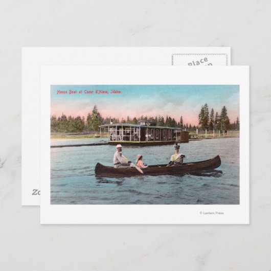 Uitzicht van een houthakker op het meer briefkaart (Voorkant / Achterkant)