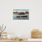 Uitzicht van een houthakker op het meer poster (Keuken)