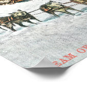 Uitzicht van een Husky Dog-Sled Team Poster (Hoek)