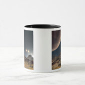 Uitzicht van een hypothetische maan in een baan om mok (Midden)