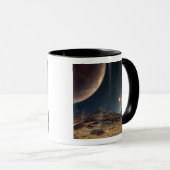 Uitzicht van een hypothetische maan in een baan om mok (Voorkant rechts)